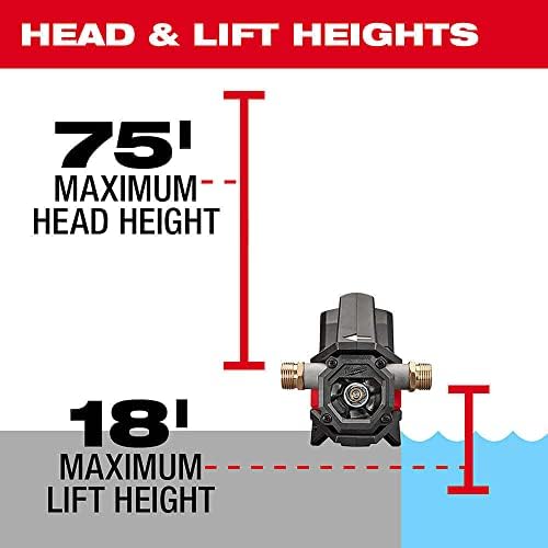 Para Milwaukee M18 18V 1/4 HP Bomba de transferência de água sem fio, 2771-20 M18 Bomba de transferência de combustível