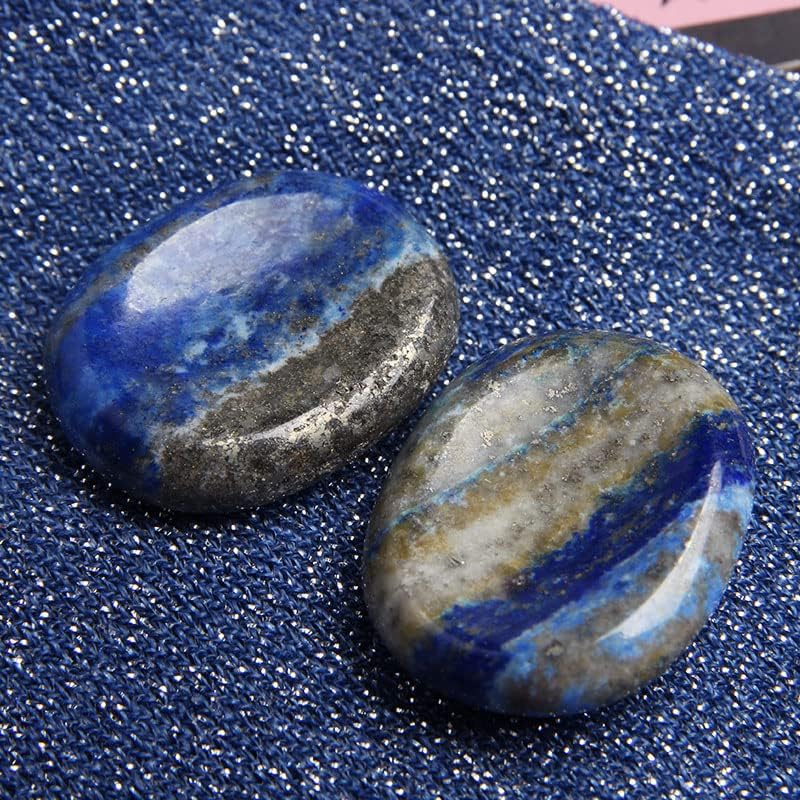 Acxico 2pcs lapis natural lazuli rock rocha de pedra azul cura de cristal reiki peso polido