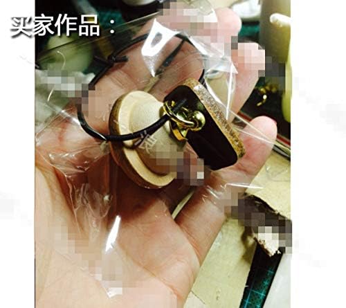 Zhongjiuyuan 20 peças Ring -Plike Shape Rivets com parafuso, rebites prendedores para carteira de cinto de couro de couro DIY