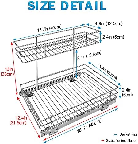 G-Ting Pull Organizador do Gabinete e Under Sink Organizer 2 Tier