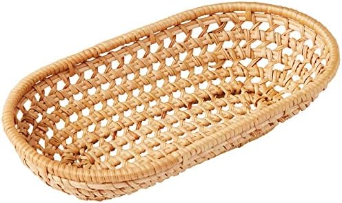 Mfchy Rattan Bread Best Breakfast Plate Fruit Home Kitchen Storage Bandeja