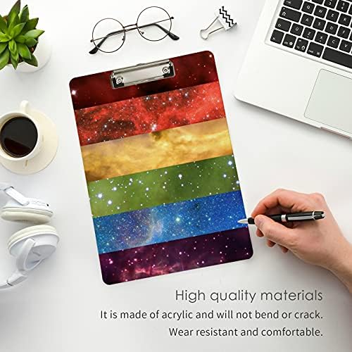 Gay Pride Clipboard Plástico com clipe de clipe de baixo perfil CLIPBOARS PARA NUSSESES MENINAS MAN HOMENS MONE