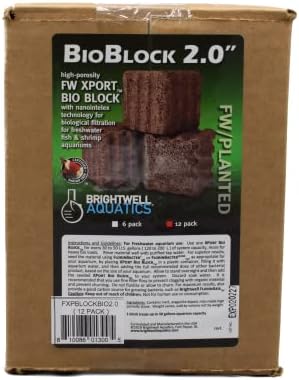 Brightwell Aquatics FW Xport Bio Block - Mídia de filtragem biológica ultra porosa para aquários de água doce, remove amônia,