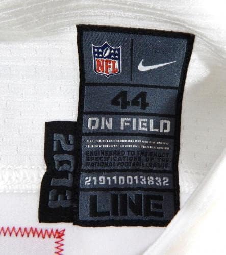 2013 San Francisco 49ers 45 Jogo emitiu White Jersey 44 16 - Jerseys de Jerseys usados ​​na NFL não assinada