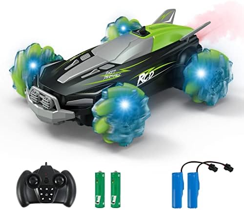 Wowello RC Drift Cars com névoa de spray para crianças, carro de controle remoto com luzes LED e música, carro de brinquedo recarregável