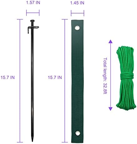 Doksving Tree Stakes, 3 PCs Kit de estaca de árvore de 15,8 , suportes de árvores para proteger o furacão de árvores.