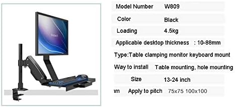 Montagem da área de trabalho Motivo completo Gas Spring Arm Monitor do computador +titular do teclado Montar suporte