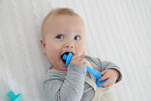 Tubo dental com segurança Baby Baby Hollow Teether Sensory Toys Massageador de goma, silicone de nível de comida para infantil de