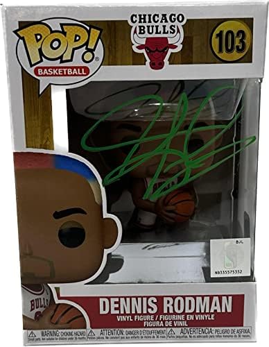 Dennis Rodman assinou a figura pop Funko JSA e Rodman Exclusivo Holograma Authen Gre - figuras autografadas da NBA