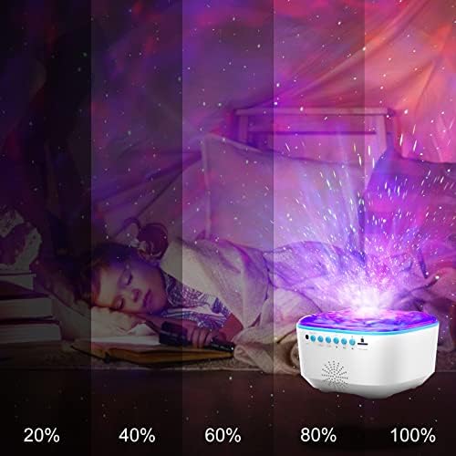 Projector Star Galaxy Light - Projector de luz noturna de estrela com controle remoto, timer, alto -falante embutido, LED