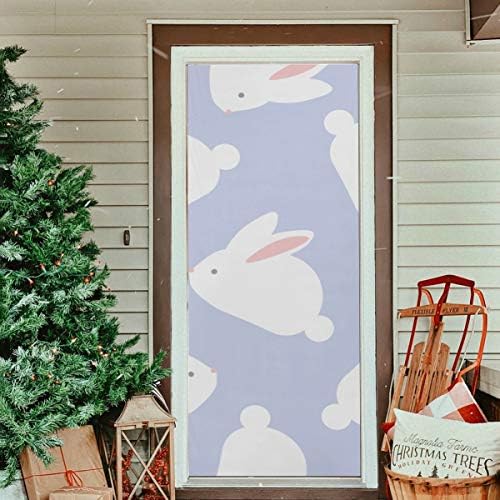 Decorações de portas de Enevotx ao ar livre de coelhos ativos de coelhos de casa decorações da porta da frente
