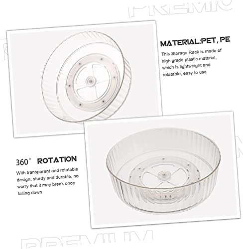 YLWX Multifuncional Clear Spinning Makeup Organizador de cozinha Cozinha Caixa de especiarias Spice Jar Fruit e vegetais