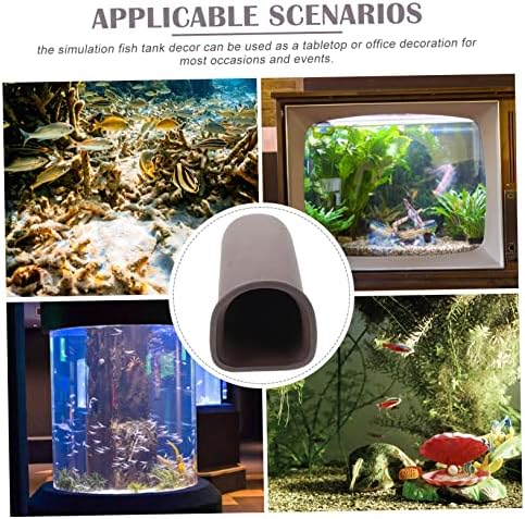 IPETBOOM Reptisoil Tank de peixe esconde decoração de tubo de tubo de répteis aquário peixe caverna argila argila decoração de