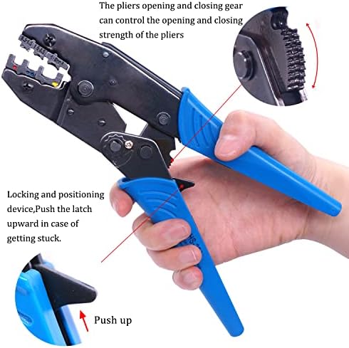 TWIDEC/RACKET CRIMP PLIGERS 0,5 ~ 6,0 mm² Ferramenta de crimpagem 22-10 AWG Terminal Terminal Crimper Free Tool para crimpando