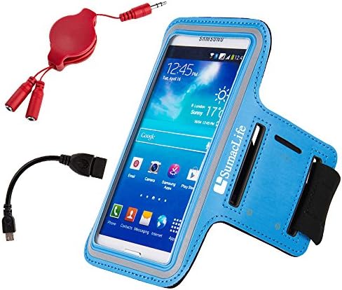 Night Running Sports Sports Sumaclife Aqua Aqua com bolso chave para LG K Série K3 vem com micro USB para adaptador OTG e cabo