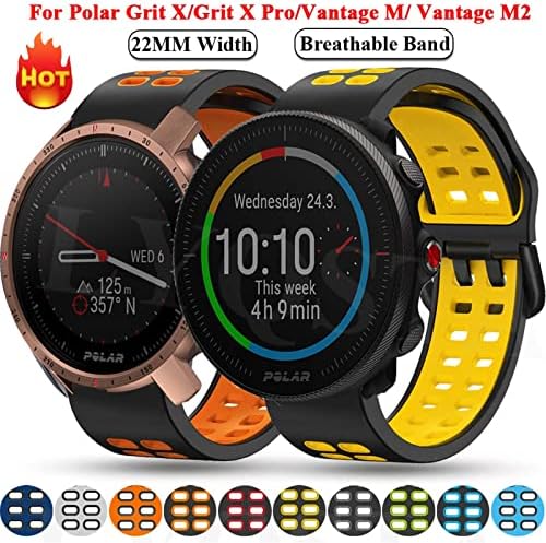 Tiras de pulseira de silicone macio ghfhsg para vantagem polar m2 relógio inteligente banda polar grão x/pro/vantage m sport sport