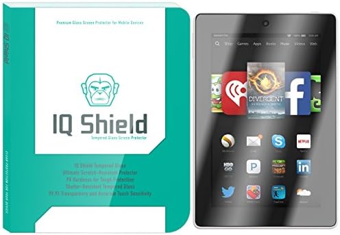 Protetor de tela de vidro Iqshield compatível com Fire 7 polegadas de vidro balístico temperado e temperado HD e escudo transparente