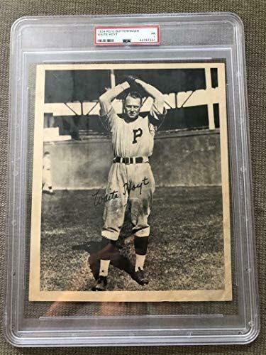 1934 R310 Butterfinger waite hoyt psa 1 cartão de beisebol graduado MLB - cartões de beisebol com lajes