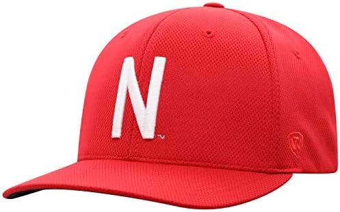 Top do mundo NCAA Nebraska Cornhuskers Reflex NCAA One Fit Hat Team Color Primary Icon, Black, OSFM