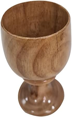 Design vintage Vintage Handmade Goblet Copo de vinho Drinkware Wood Chalice para festas e inauguração de casa