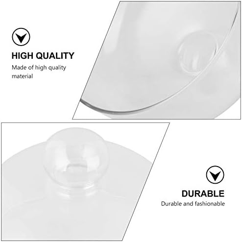 Clear Sobersert Display Dome Glass Dome Bolo Stand Stand Cupcake Candy Display Plate Cober com tampa Dome de Flor Dome