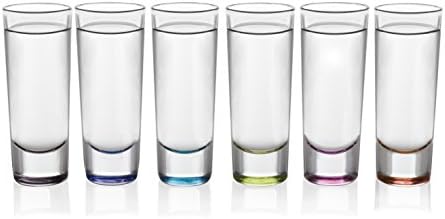 Libbey Troyano Multi-Color Shooter Glasses, conjunto de 6