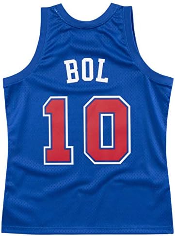 Mitchell e Ness Manute Bol Washington Bullets 1985-86 Jersey do jogador masculino masculino