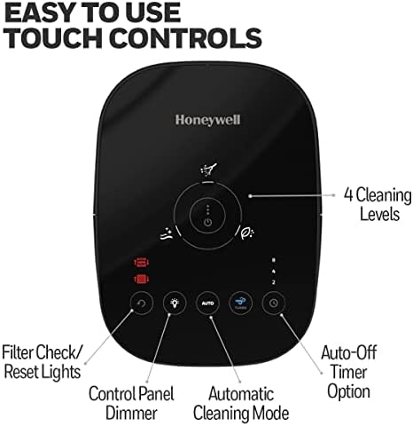 Honeywell Insight HEPA Purificador de ar com indicador de qualidade do ar e modo automático, redutor de alérgenos para salas médias,