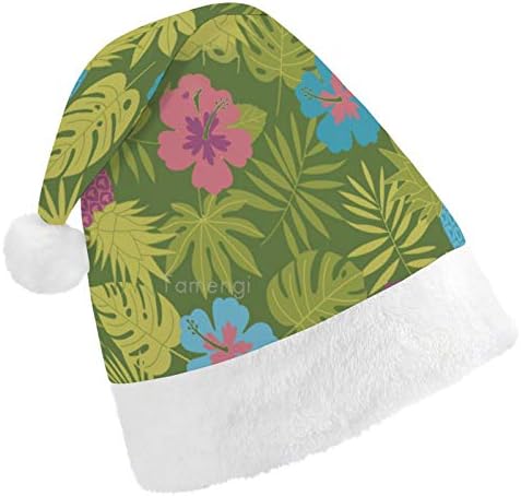 Chapéu de Papai Noel de Natal, Flores de plantas chapéu de férias de Natal para adultos, UNISEX CONFORTO CHAPS DE CHORA