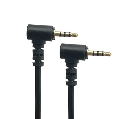 Seadream de 2,5 mm de cabo de áudio 2pack enrolado de 2,5 mm a 2,5 mm de ângulo duplo para masculino TRRS fone de ouvido