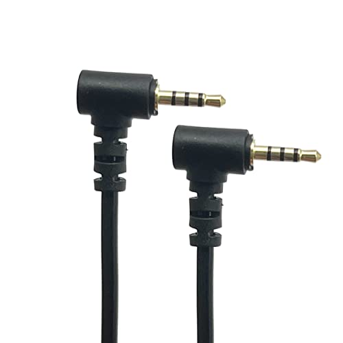 Seadream de 2,5 mm de cabo de áudio 2pack enrolado de 2,5 mm a 2,5 mm de ângulo duplo para masculino TRRS fone de ouvido de fone de ouvido de fone de ouvido Jack