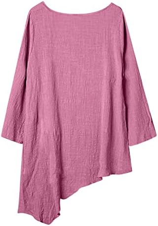 Nokmopo plus size tops de túnica para mulheres moda moda impressa na manga longa irregular solta e confortável top