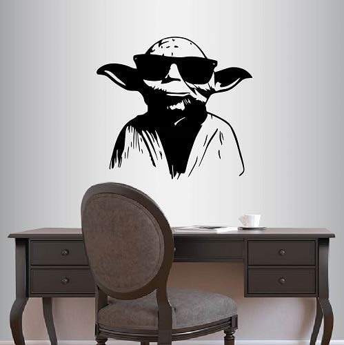 Wall Vinyl Decal Decor Decoração de Arte Mestre Yoda em óculos de sol Star Wars Kids Bedroom Sala Removível Mural Elegante
