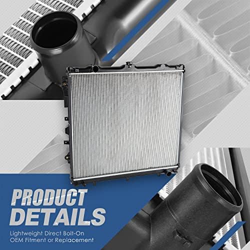 DPI 2992 Style Factory Radiator de resfriamento de 1 linha compatível com Toyota Sequoia Tundra 4.7L V8 2007-2009, núcleo de alumínio