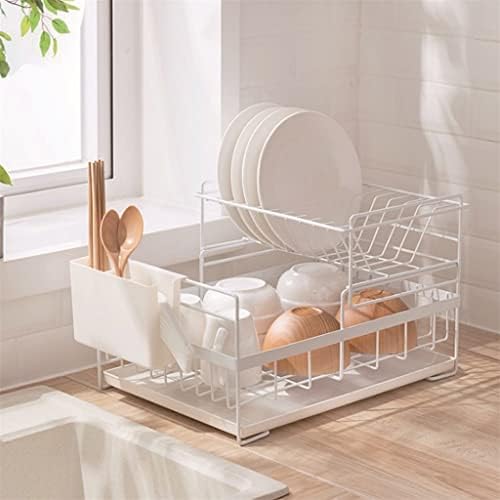 ZYZMH Rack de secagem de pratos com drenador de drenador cozinha de cozinha leve armazenamento de utensílios de utensílios