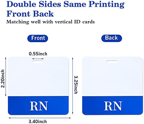 10 peças RN Badge Cartão Enfermeira Badge ID ID Distintivo Buddy Dupla lados