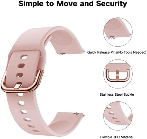 Irfkr Silicone Watch Band Strap for Garmin Venu/Sq/Venu2 Plus/Forerunner 245 645 Garminmove Sport Smart Watch Bracelet