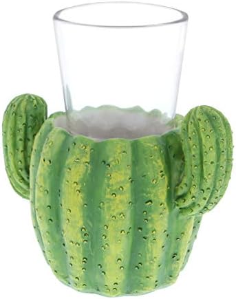 Cota Global Green Cactus Planta em forma de vidro de vidro fresco e engraçado Tequila e vidro para beber álcool para tiros, copos de