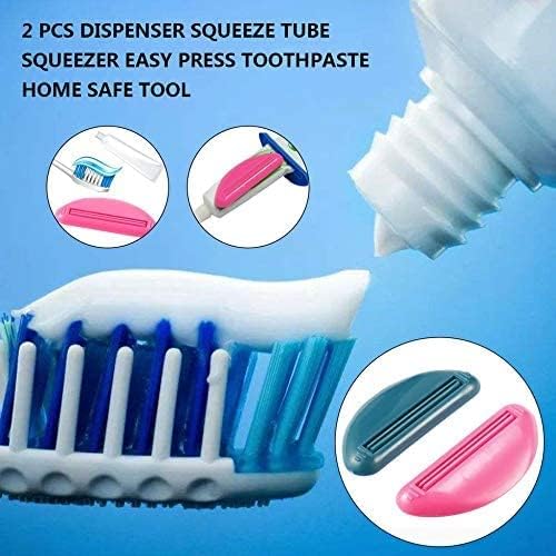 2 PCs Creme dental Squeezer Squeeze Pasta de dente Tubo Cosméticos Cleps Extrusora Extrusora CLAMPS DISSENSOR DE DISSENSOR