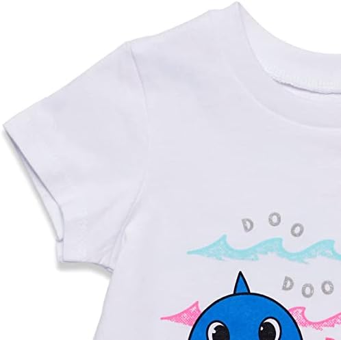 Pinkfong Baby Shark Girls Camiseta gráfica e roupas de shorts