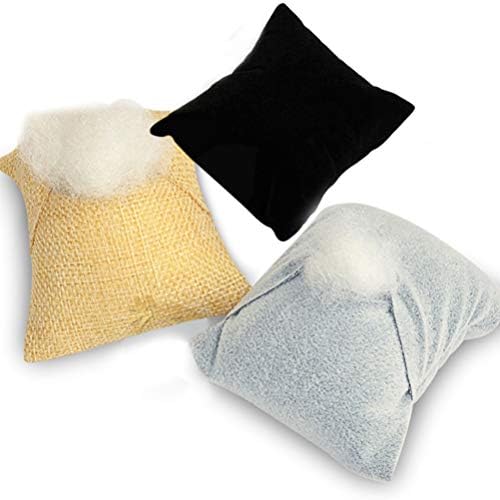 Travesseiros pretos de zerodeko 6 PCs Pillow Bracelet, travesseiros de travesseiro de exibição de jóias para presentes Caixa