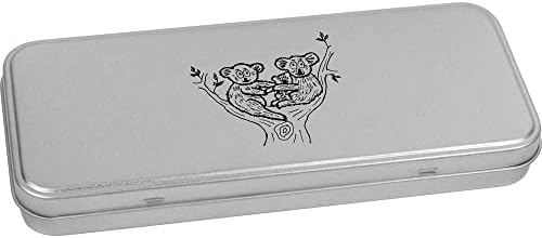 Azeeda 'Koala Family' Metal Articled Stationery Tin/Storage Box