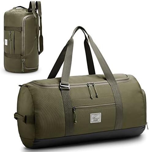 Brozoza Travel Duffel Bag Weekender Overnight - Bag para homens Men 40l Bag com compartimento de calçados bolso de bolso