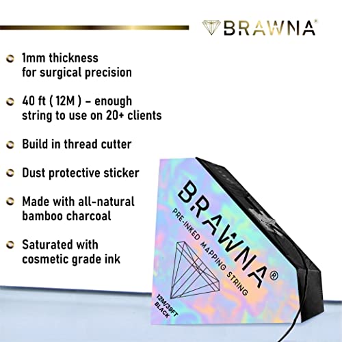 Brawna PMU Supplies - String de mapeamento de tinta pré - Microblading & MicroShading - String premium de microblading - Ferramenta