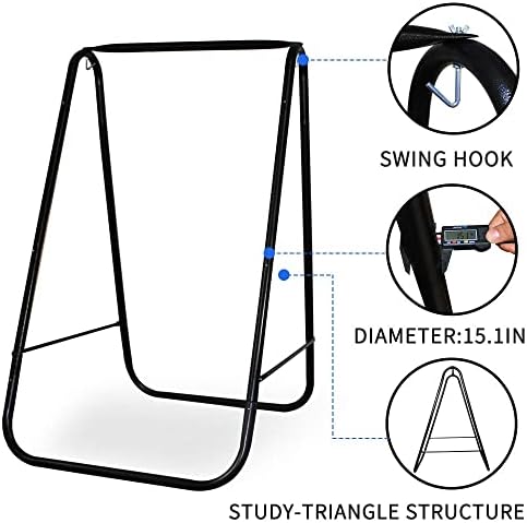 Stand Pirny Hammock Chair, inclua grande balanço interno pendurado, carga máxima de 500 libras, hammock de aço para