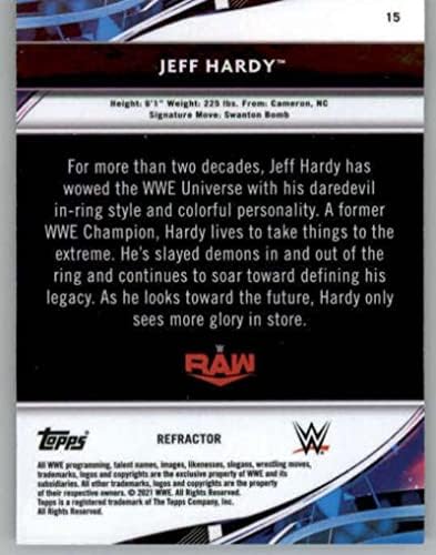 2021 TOPPS Melhor WWE Refractor 15 Jeff Hardy Wrestling Trading Card