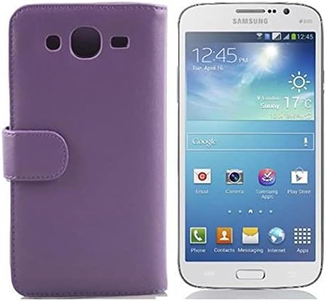 Caso Cadorabo Book Compatível com o Samsung Galaxy Mega 5.8 em Pastel Purple - com função de suporte e slot de cartão feito de