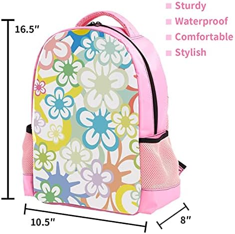 Mochila de viagem VBFOFBV para mulheres, caminhada de mochila ao ar livre esportes mochila casual Daypack, Flor Floral Colorido