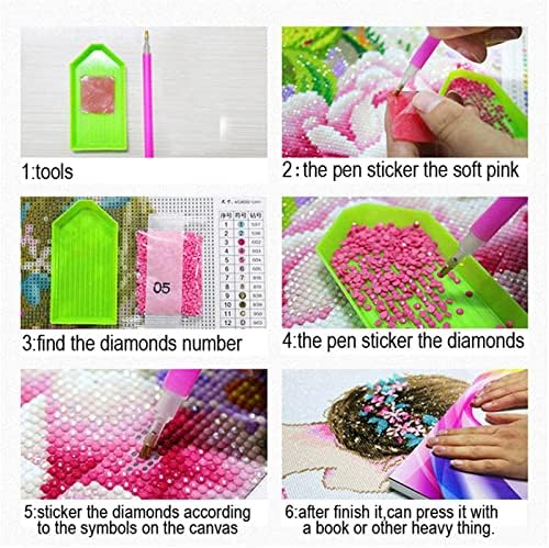 Grande pintura de diamante Cinderela por kits de números, DIY 5D Diamond Diamond Square Prain Frill Stitch Crystal Rhinestone
