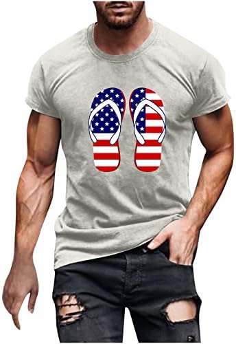 lcepcy engraçado 4 de julho camisas para homens Casual Crew pescoço de manga curta camisetas de camisetas atléticas patrióticas